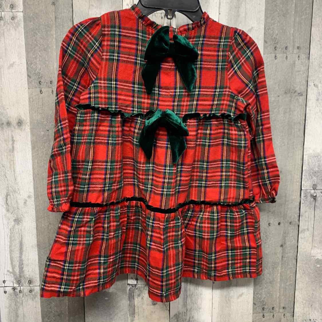 Size 4T Red/Green Mud Pie LS Dress