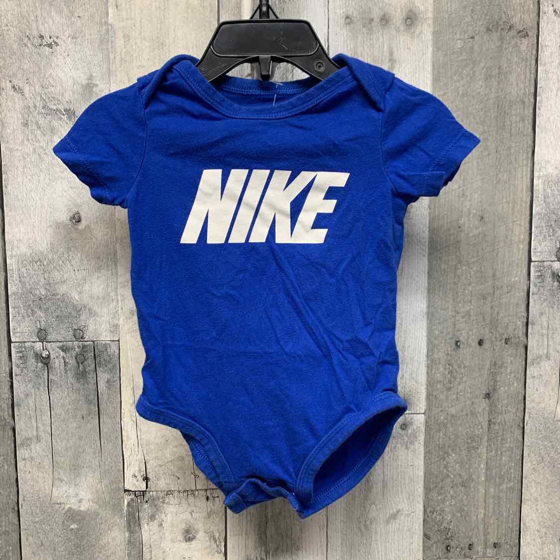 Size 9 Months Blue/White Sport Brand Bodysuit - OodlesCB