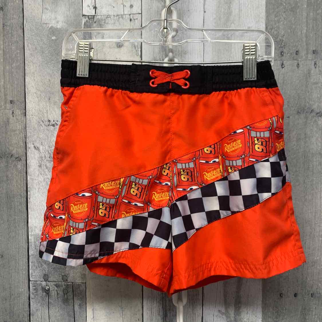 Size 7/8 Red/Black Disney Parks Swim Trunks