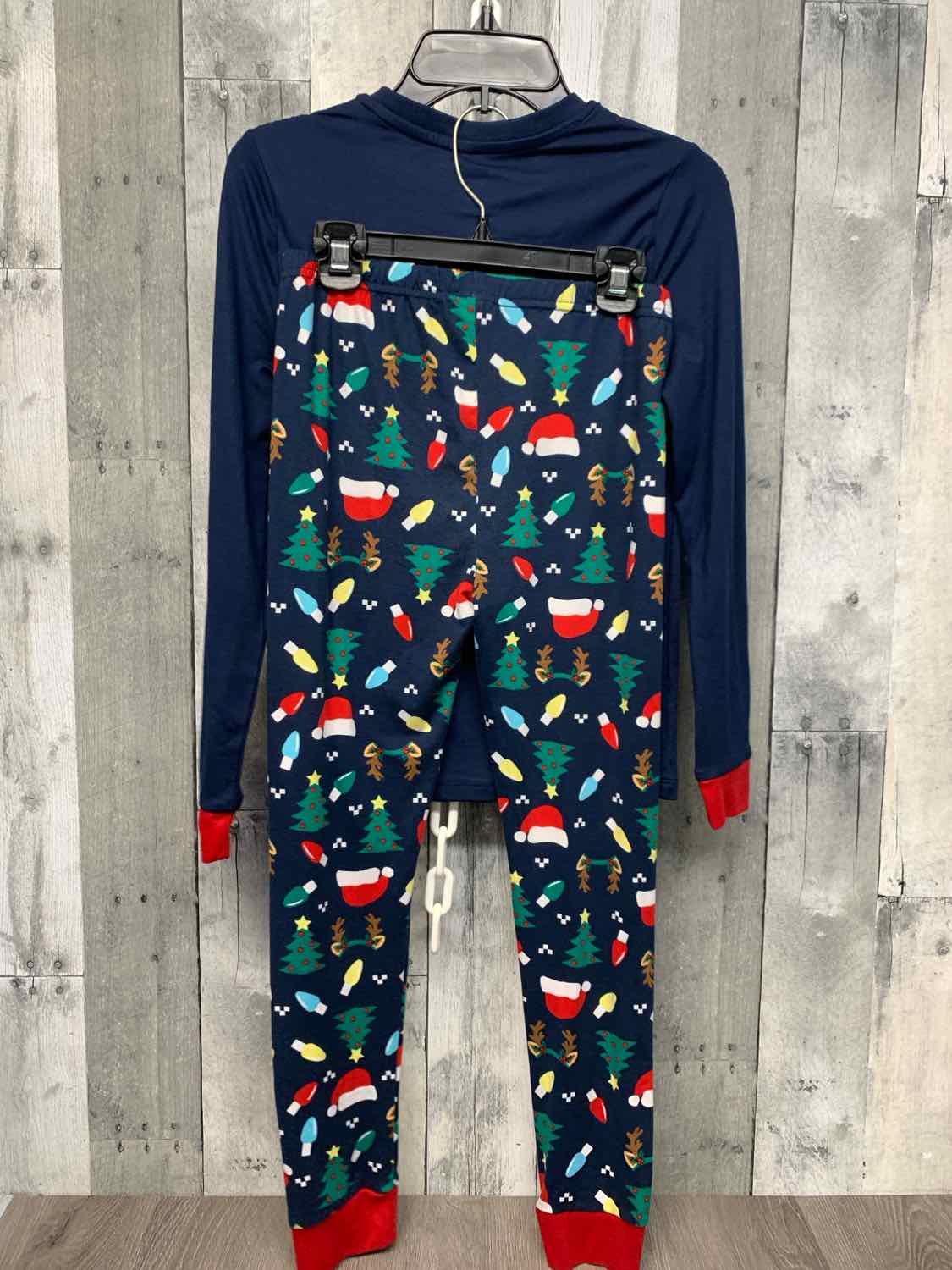 Size 10 Navy Holiday Brands 2pc PJs