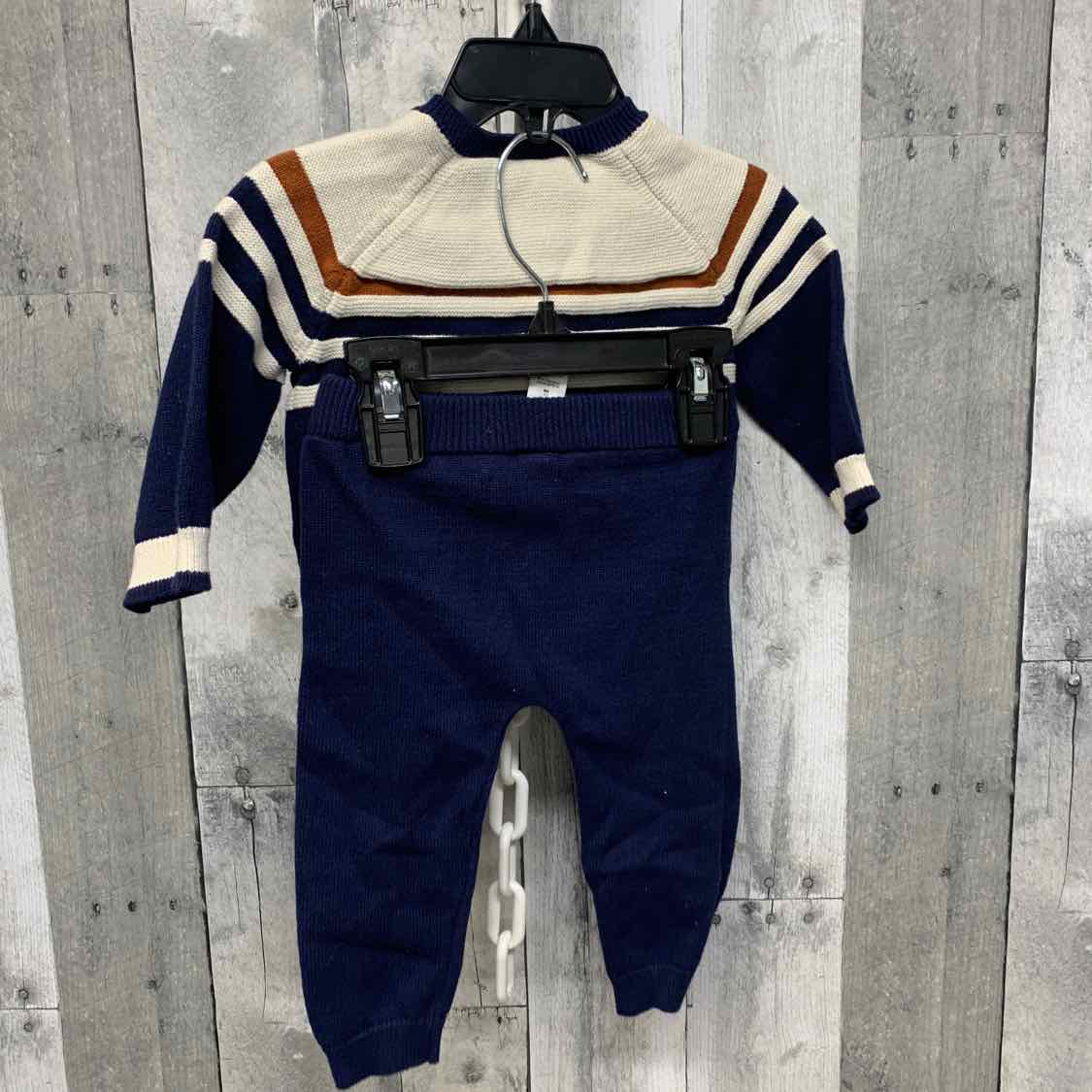 Size 9 Months Navy/White Little Me Shirt/Pants