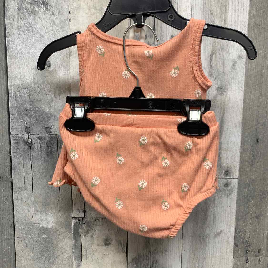 Size 3 Months Pink Floral Print Carter's Shirt/Shorts