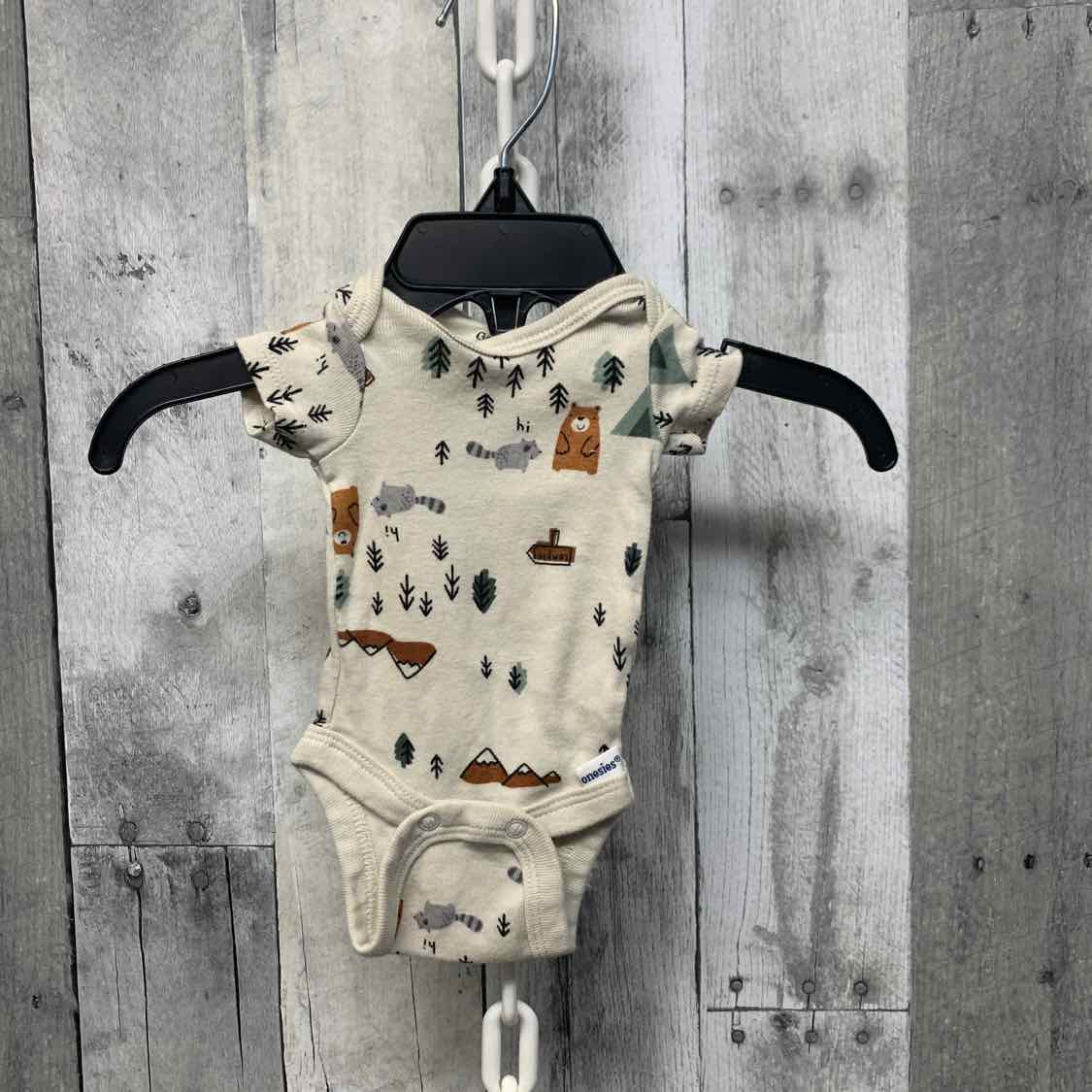 Size Preemie Tan Graphic Gerber Bodysuit