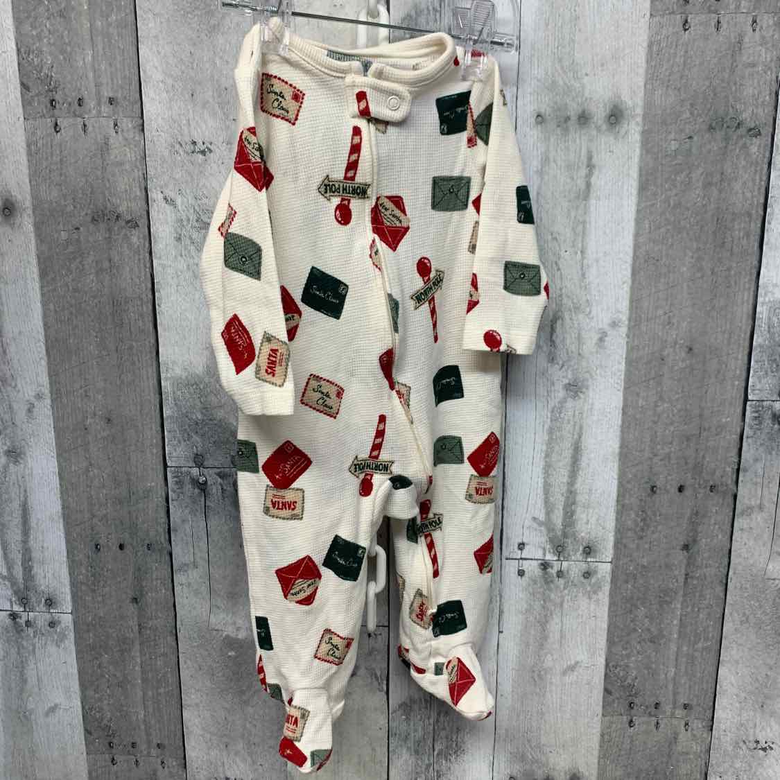 Size 3-6 Months Ivory Graphic Child of Mine Footy PJs
