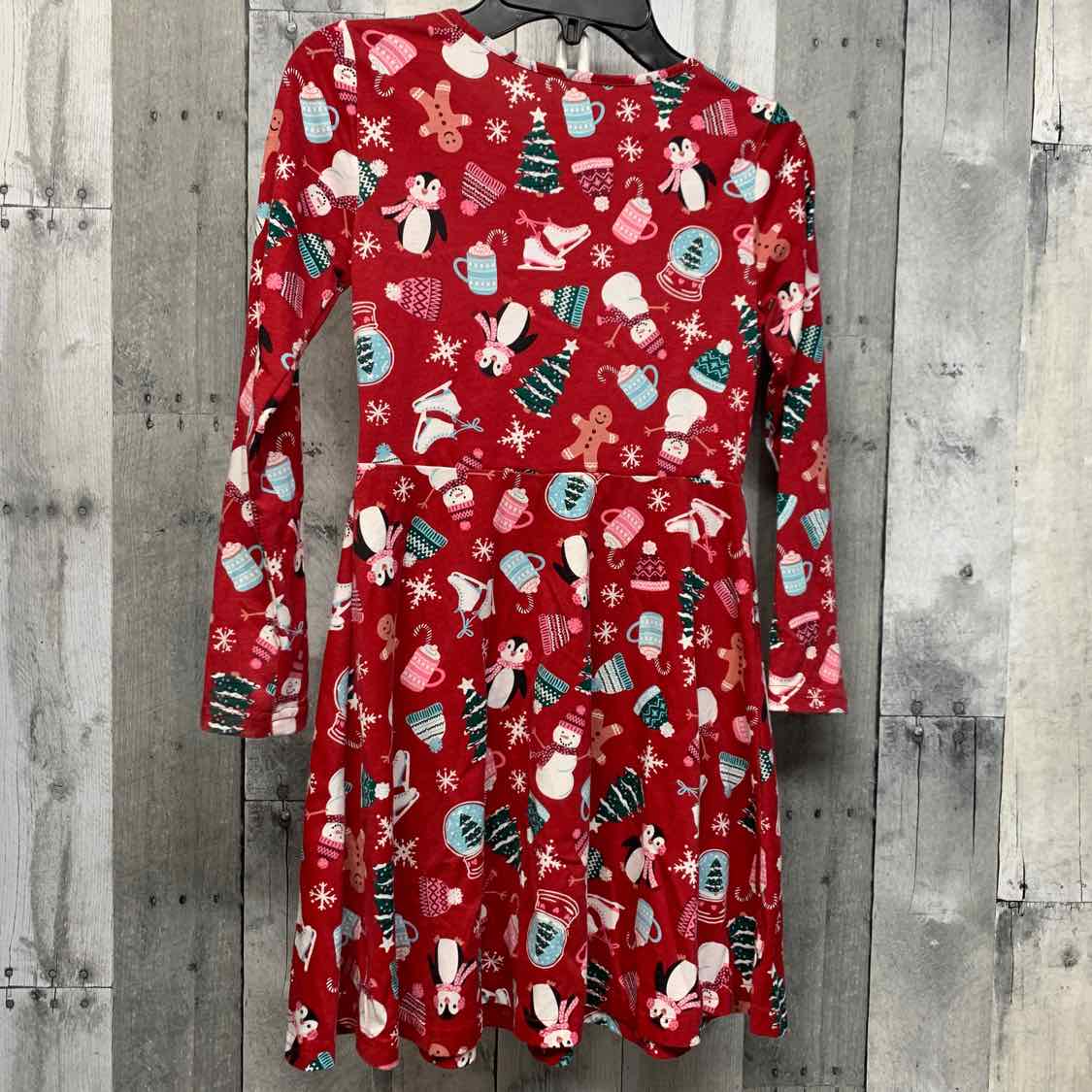 Size 7/8 Red Graphic Children's Place LS Dress