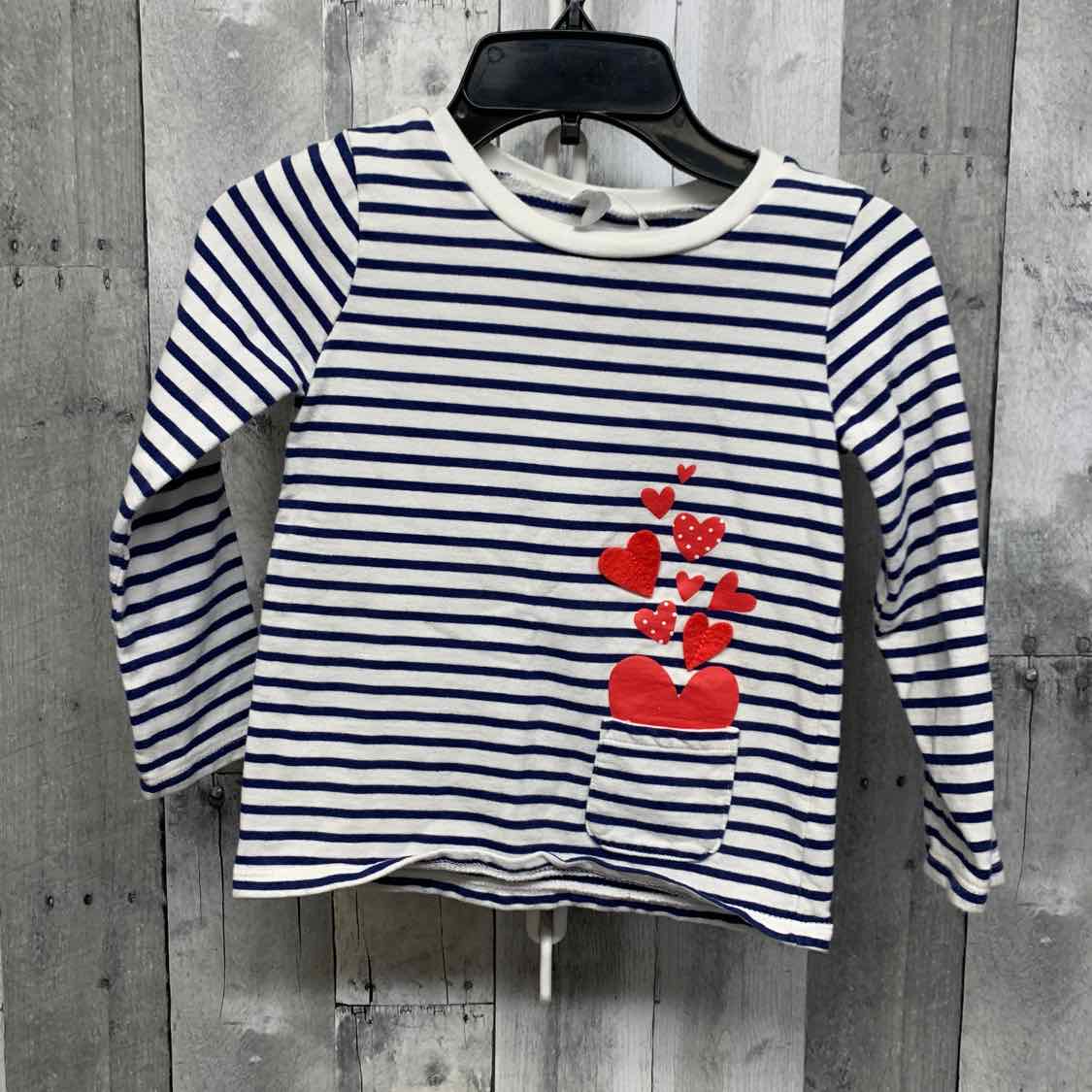 Size 4/5 Navy/White Carter's Long Sleeve Shirt