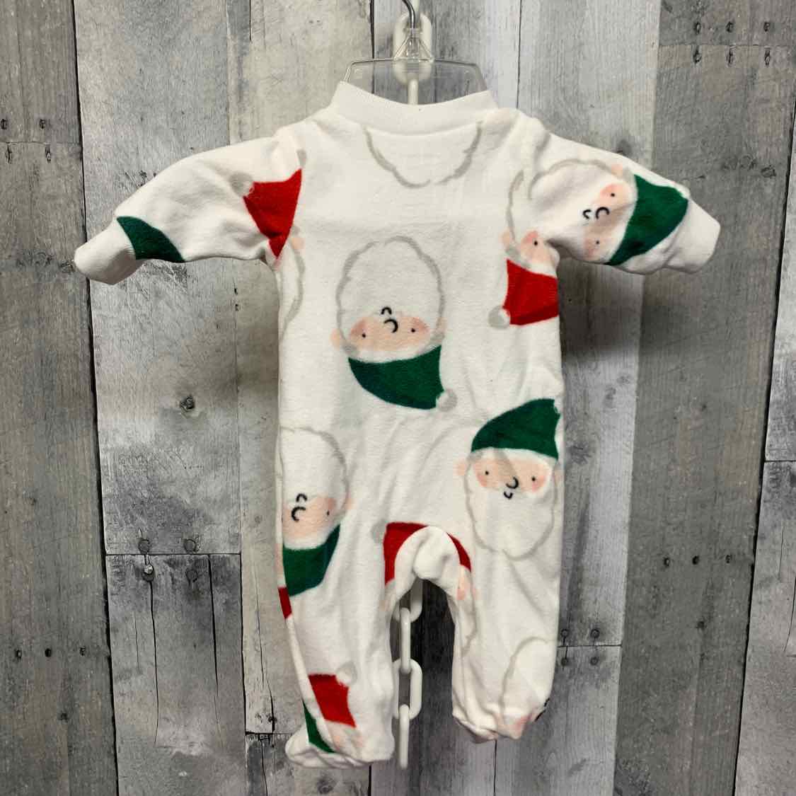 Size Preemie White Print Carter's Footy PJs