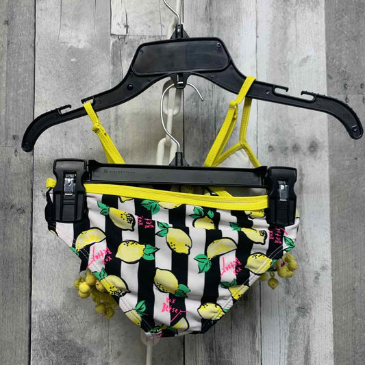 Size 4 Black Striped Name Brand Swim Suit - 2pc+