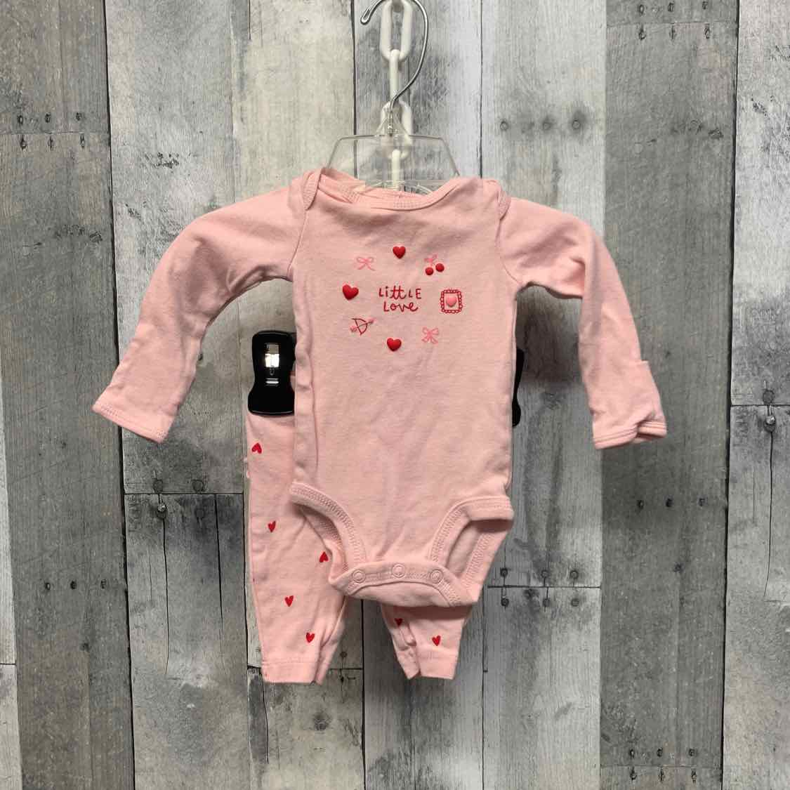 Size Newborn Pink Print Carter's Shirt/Leggings