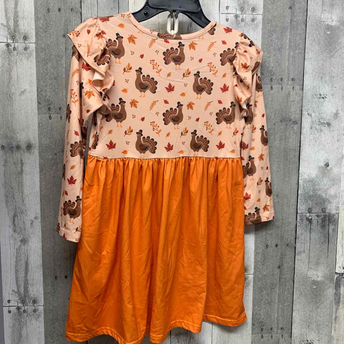 Size 7/8 Orange Boutique Brand LS Dress