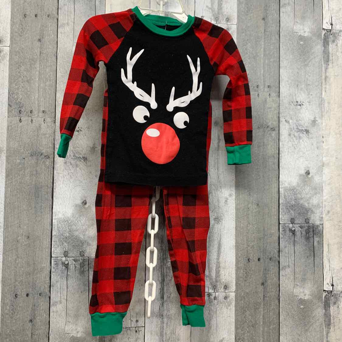 Size 3 Black/Red Holiday Brands 2pc PJs