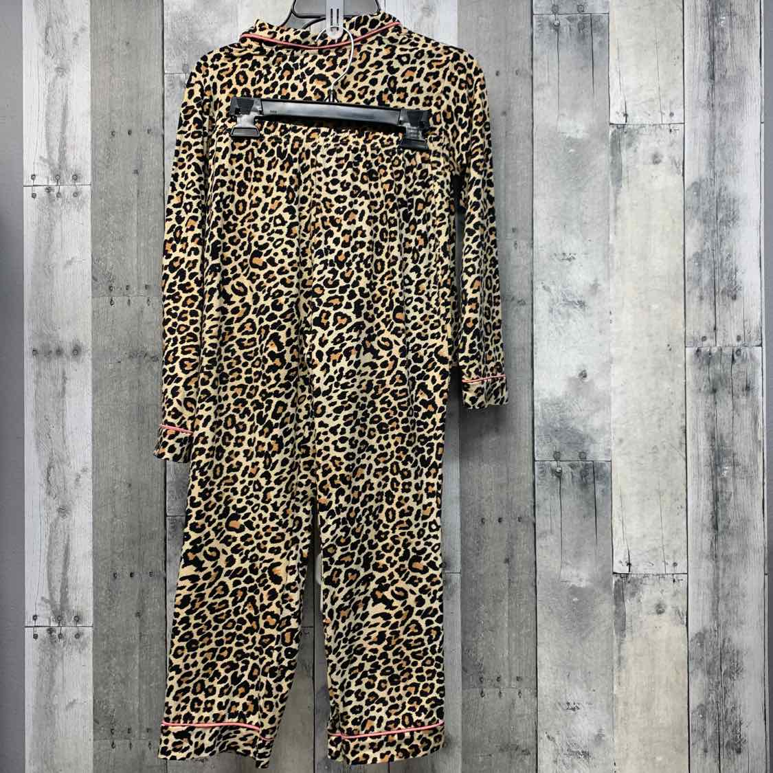 Size 7/8 Tan Animal Print B Brand 2pc PJs