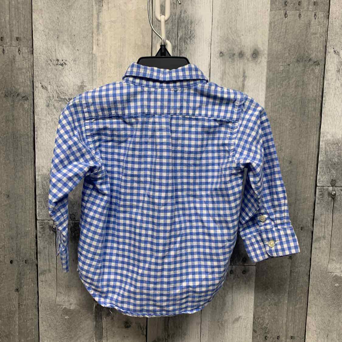 Size 18 Months Blue Plaid Ralph Lauren LS Button Up