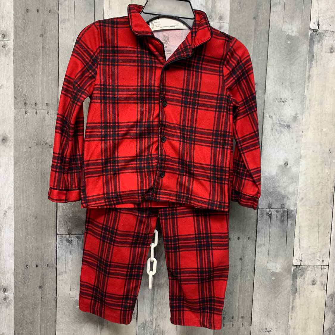 Size 4T Red/Black Just One You 2pc PJs