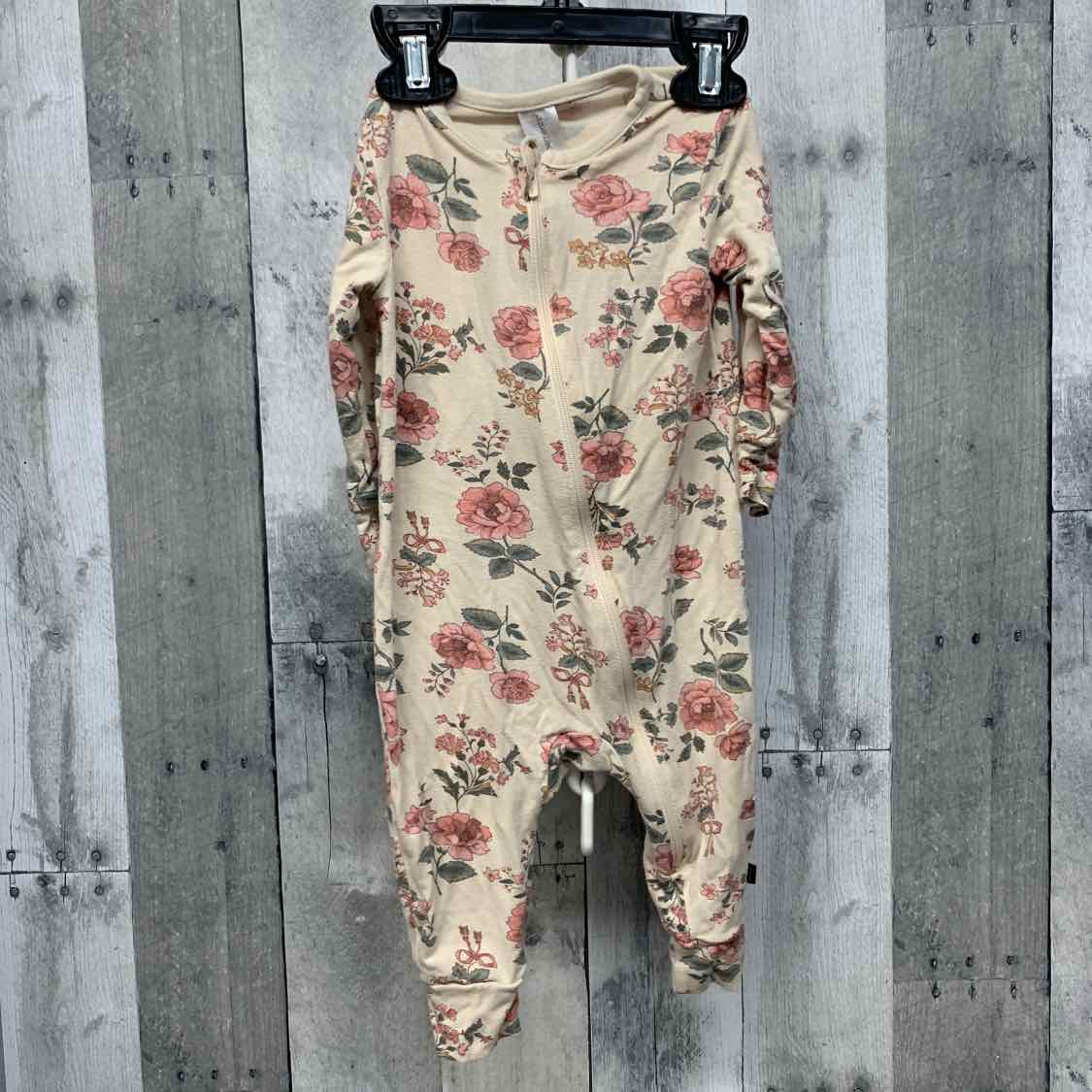 Size 6-9 Months Tan/Pink Modern Moments by Gerber Footy PJs