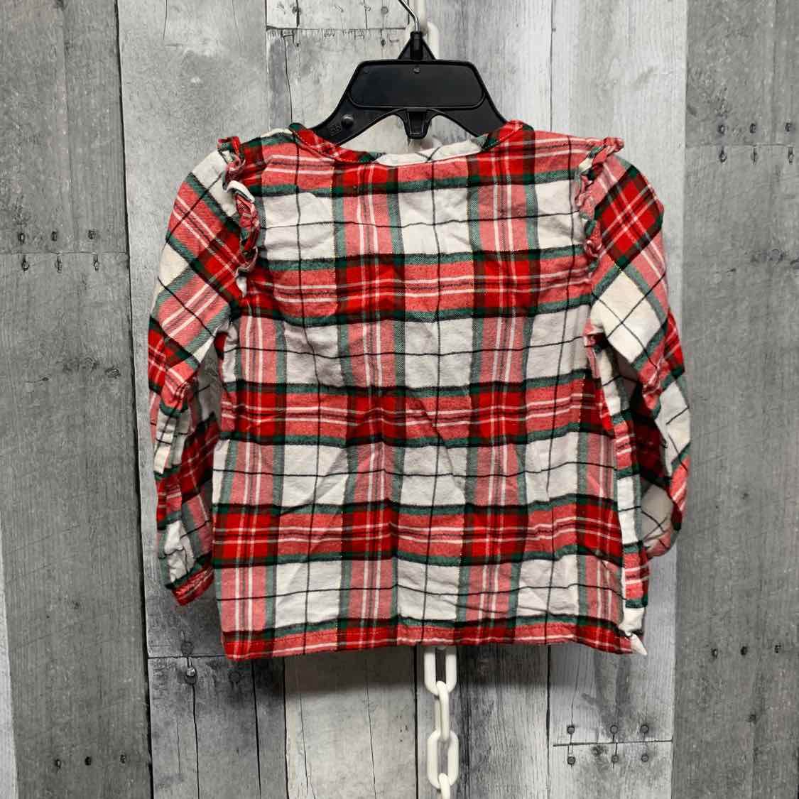 Size 24 Months White/Red Carter's Long Sleeve Shirt