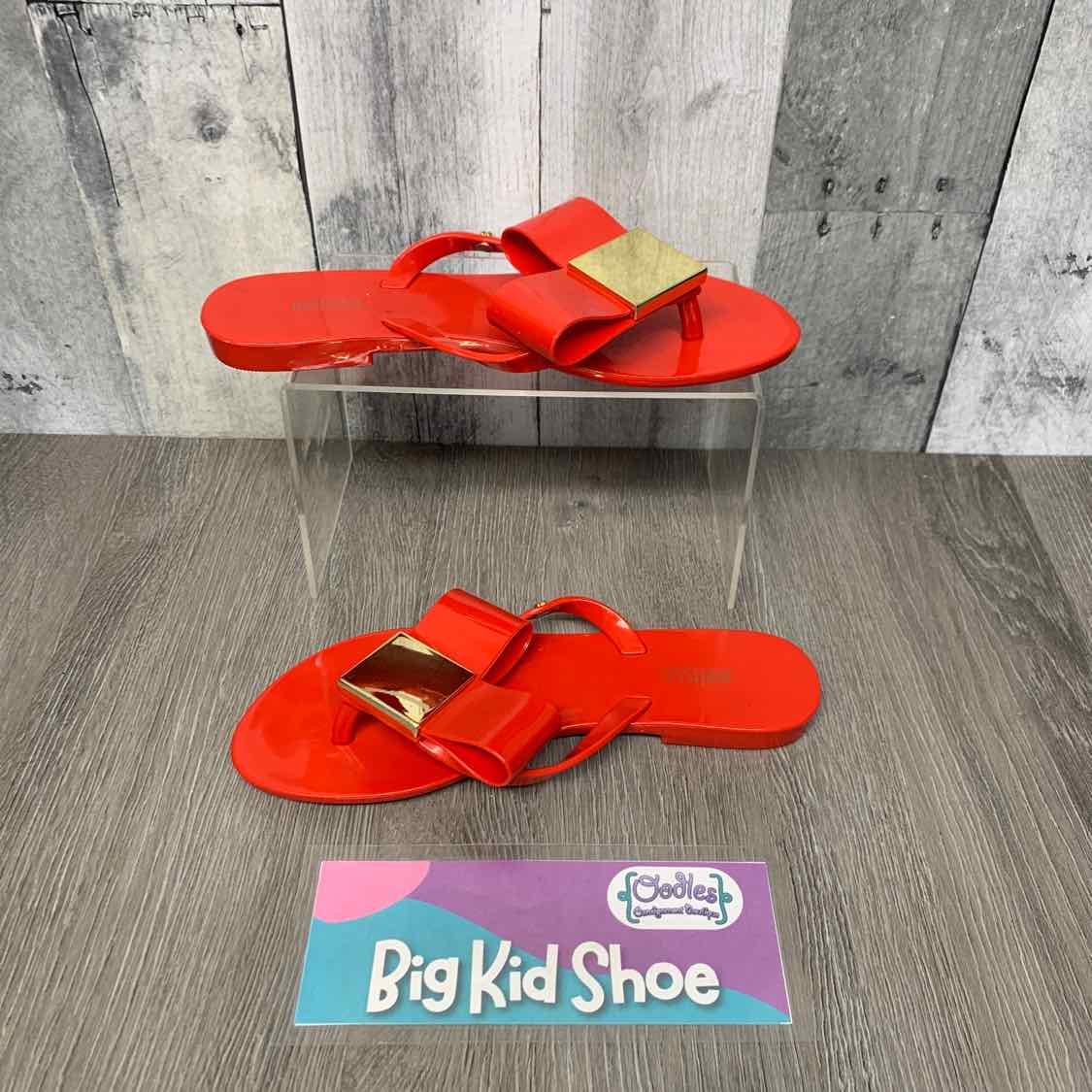 Size 5 Red Mini Melissa Sandals - OodlesCB
