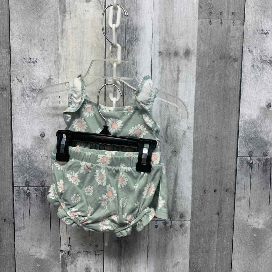 Size 3-6 Months Green/Pink Nicole Miller 2pc Dress