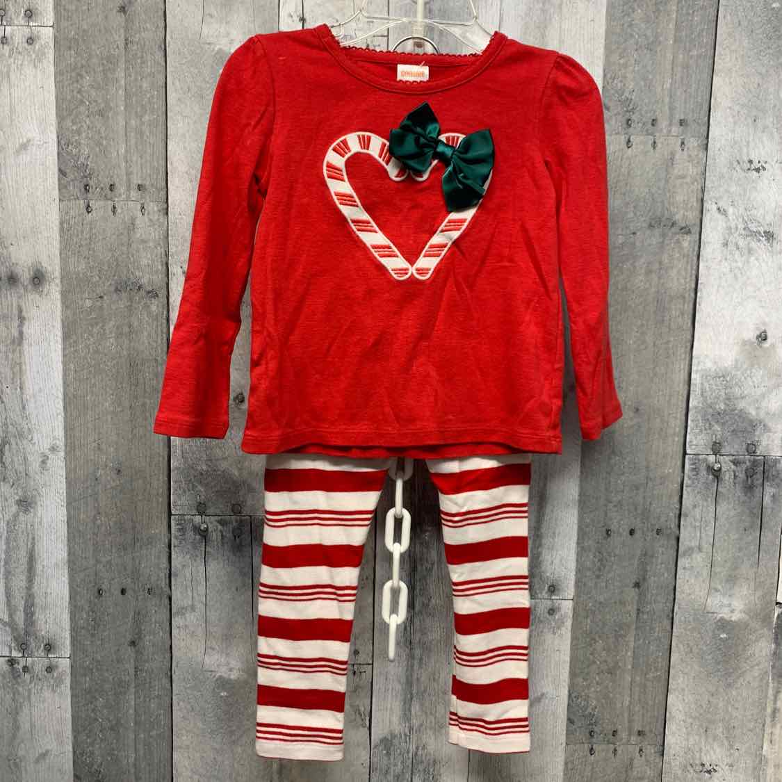 Size 3T Red/White Gymboree 2pc PJs