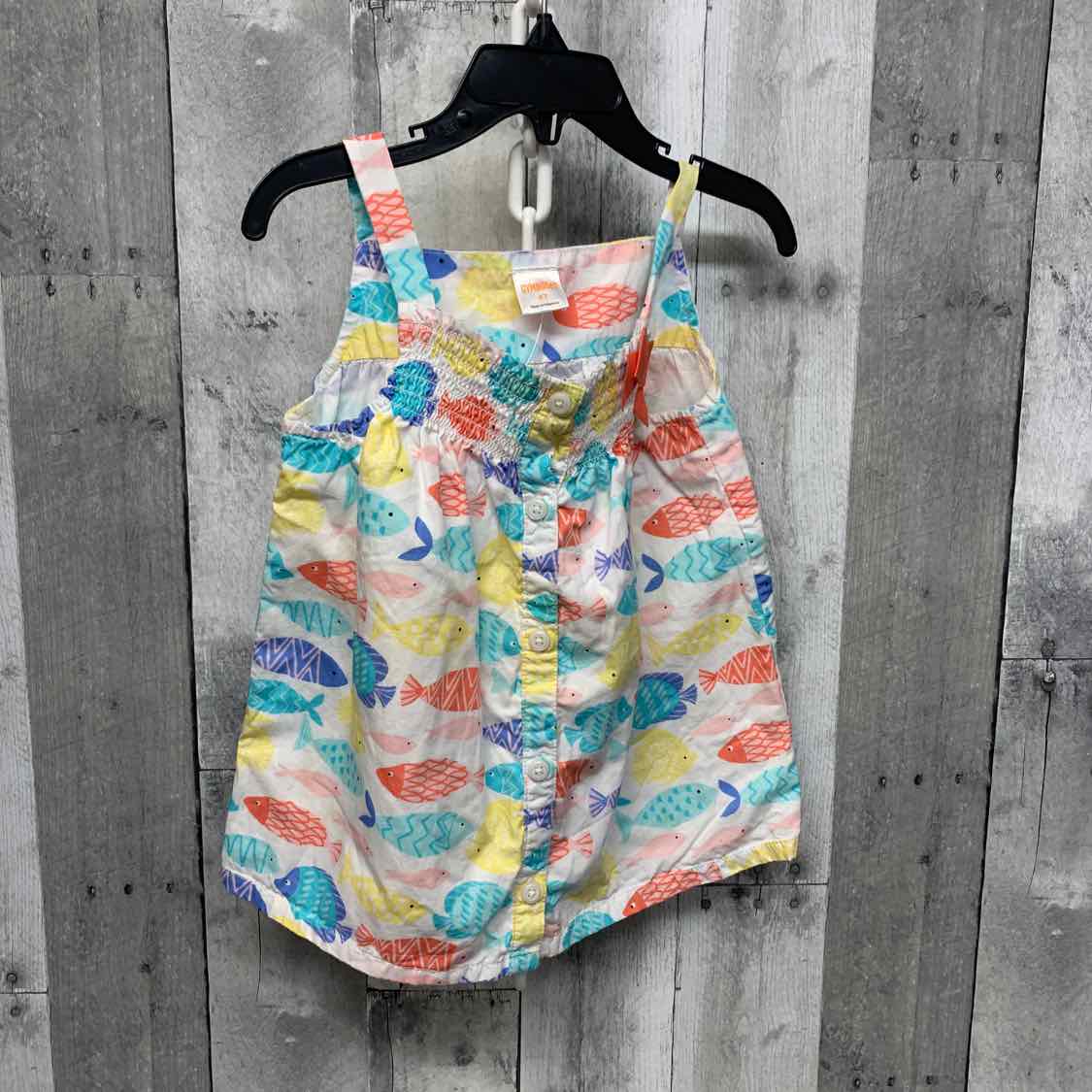 Size 5T White/Coral Gymboree Tank Top