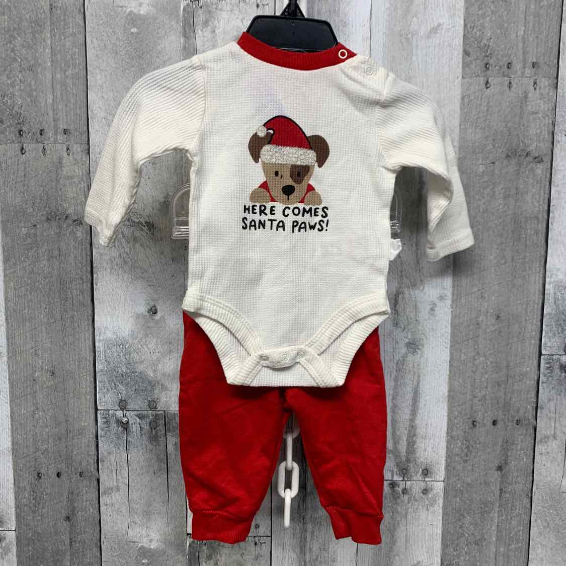 Size 0-3 Months White/Red B Brand Shirt/Pants