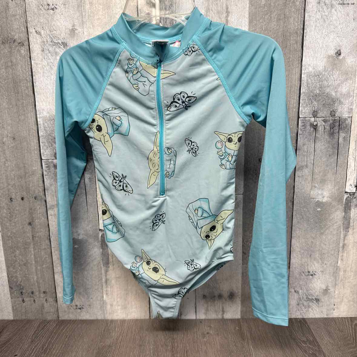 Size 7/8 Blue Graphic Star Wars Swim Suit - 1pc