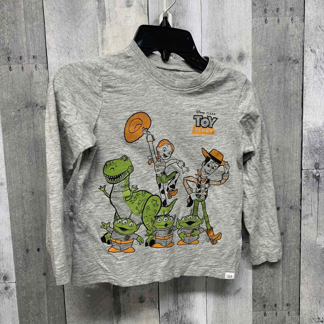 Size 5T Gray Graphic Gap Long Sleeve Shirt