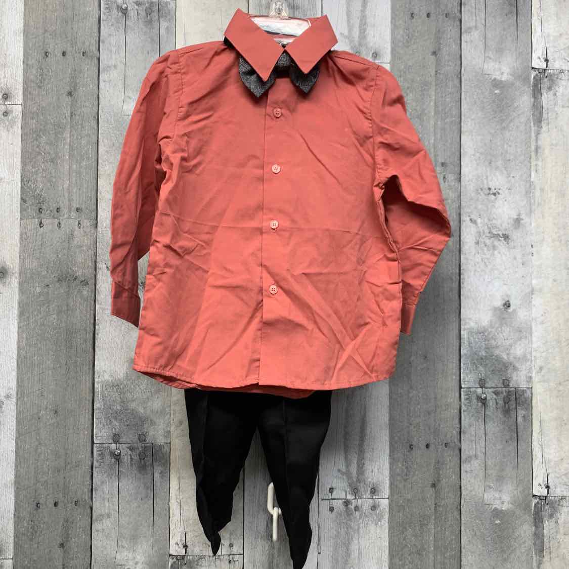 Size 2T Peach/Black Andrew Fezza Shirt/Pants