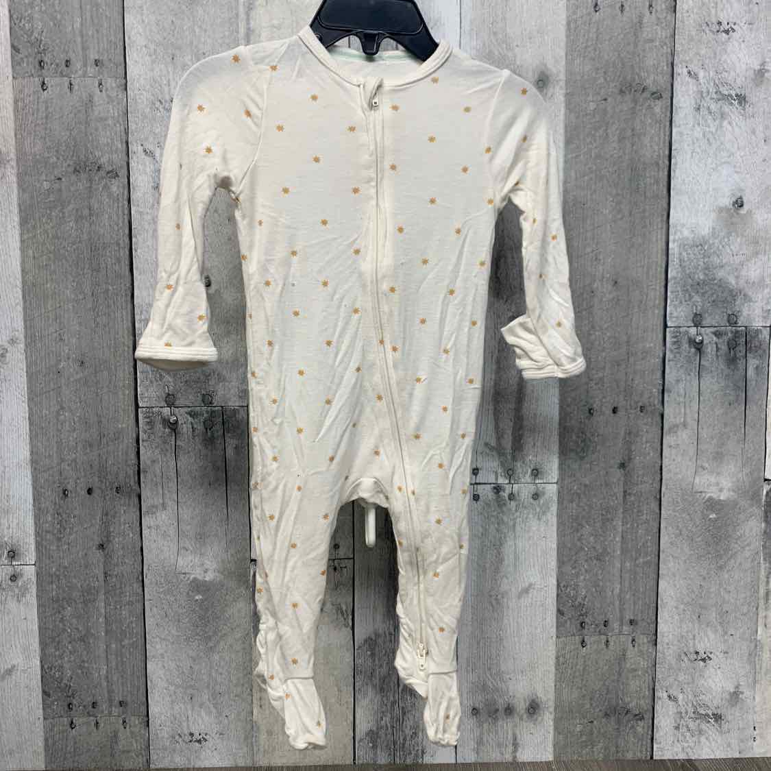 Size 3-6 Months White/Gold Cloud Island Footy PJs