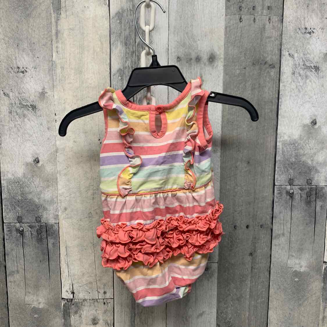 Size 0-3 Months Rainbow Ruffle Butts Romper