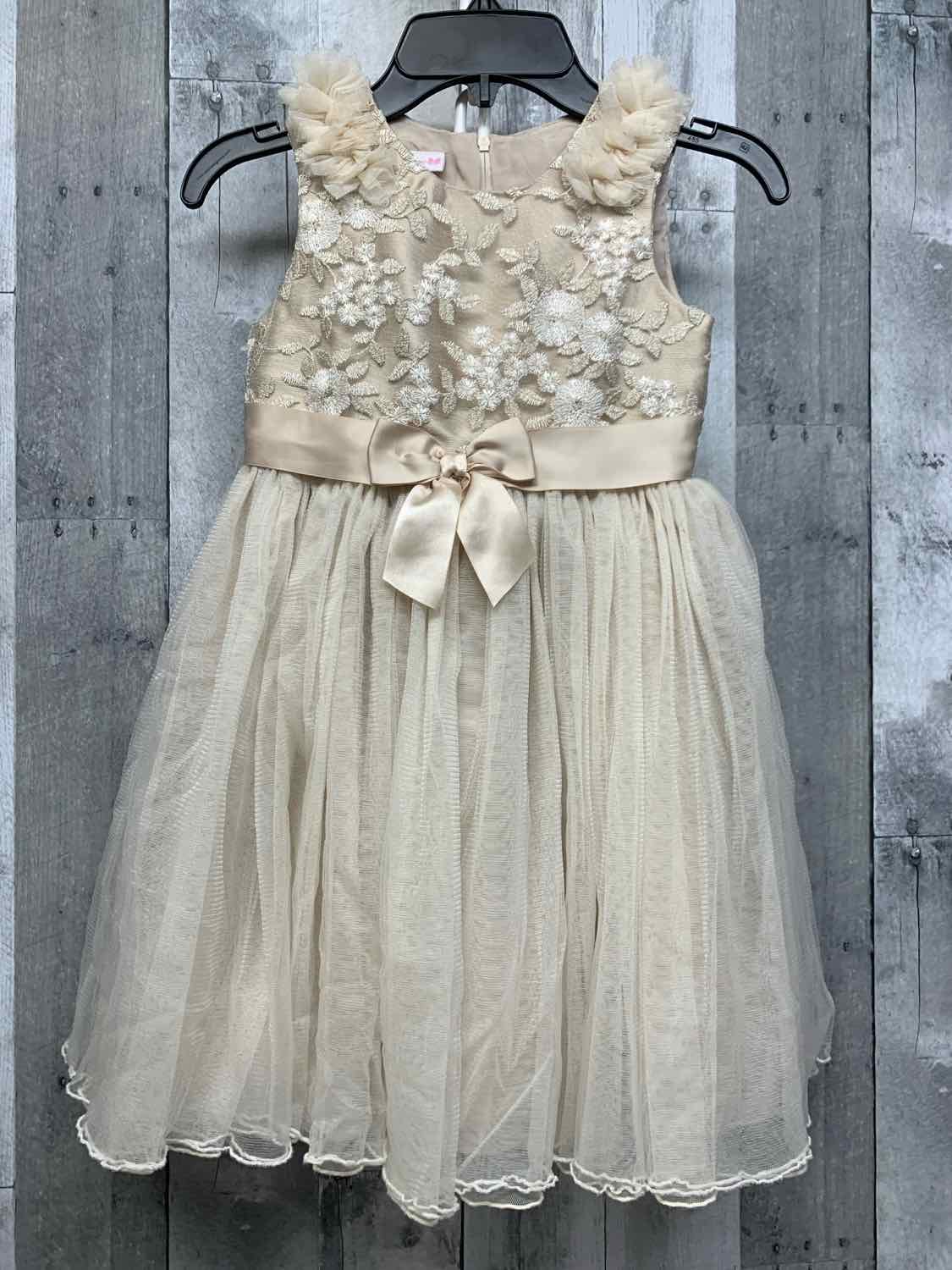 Size 6 Tan Bonnie Jean/Baby Dress - Party