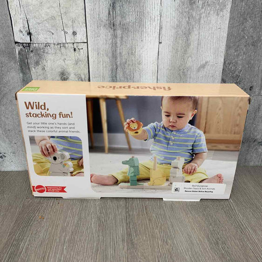 Fisher Price Yellow/Green Wooden Learning Toy