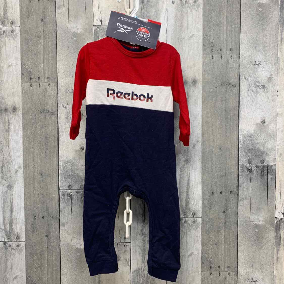 Size 12 Months Red/Navy Reebok Romper