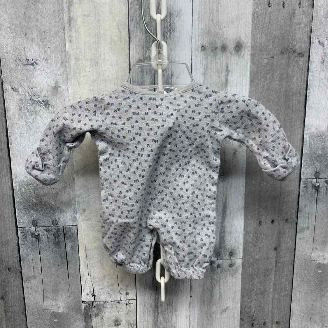 Size Preemie Gray Print Just One You Romper