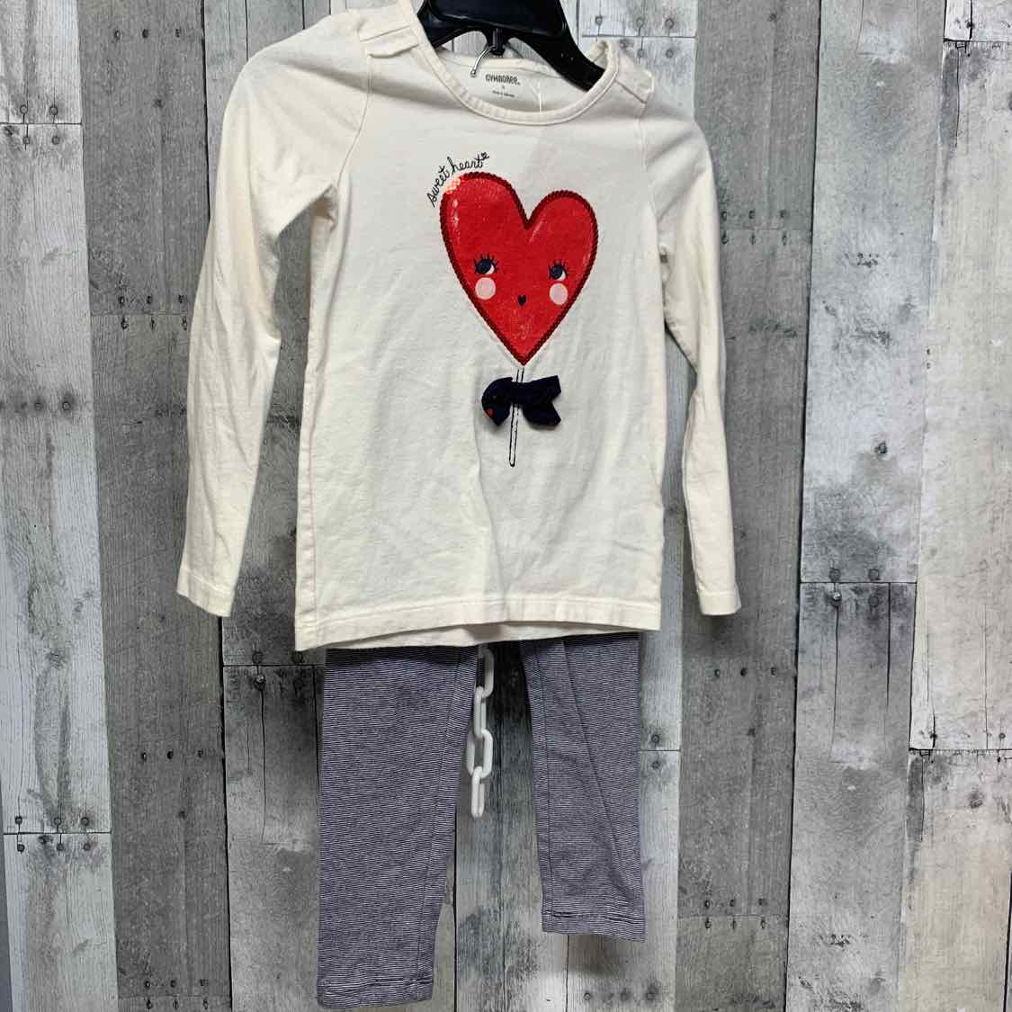 Size 5 Red/Gray Gymboree Shirt/Leggings