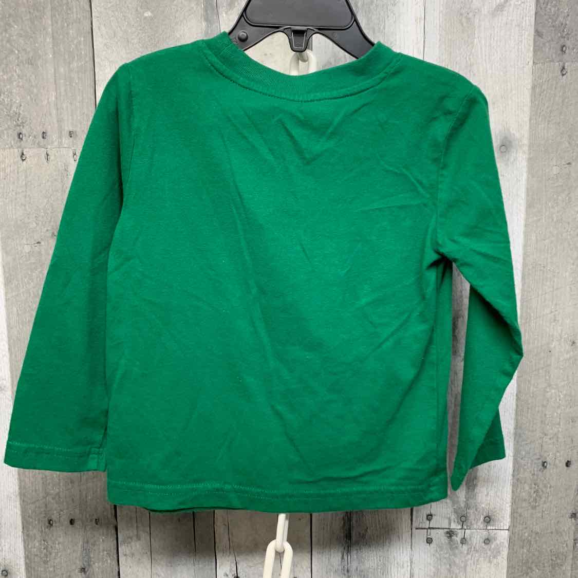 Size 3T Green Graphic Holiday Brands Long Sleeve Shirt