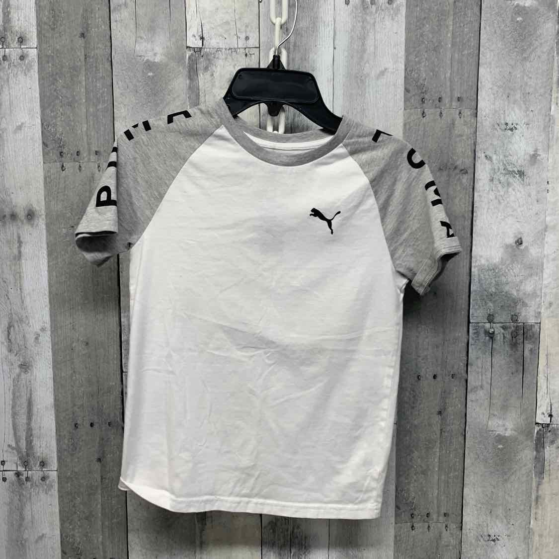 Size Medium White/Gray Puma T Shirt