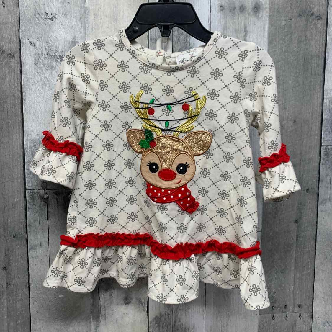 Size 18 Months White/Red Rare Editions Long Sleeve Shirt