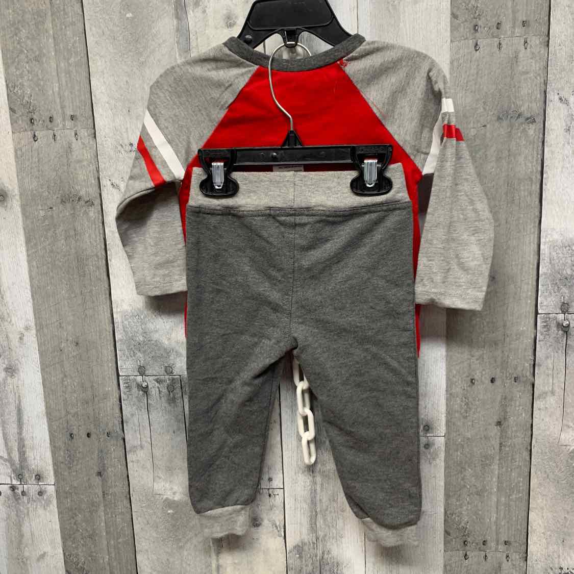 Size 18 Months Red/Gray Baby Essentials Shirt/Pants