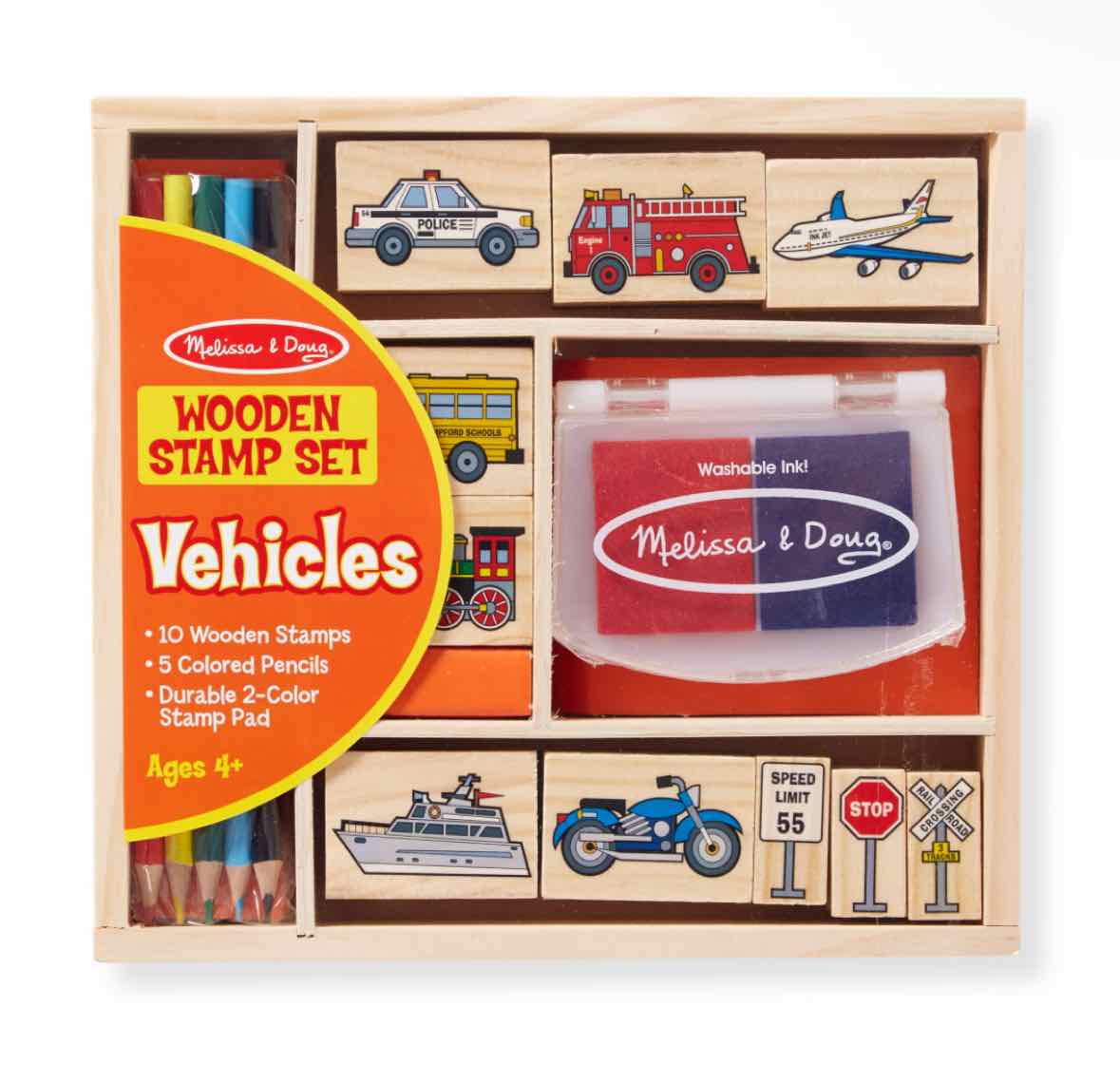 Melissa & Doug Vehicles Stamp Set