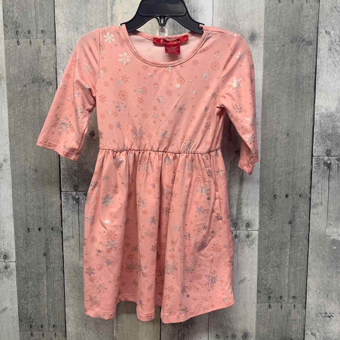 Size 3T Pink Print B Brand LS Dress