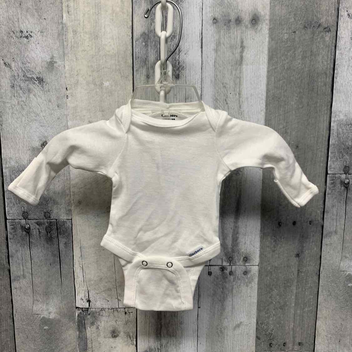 Size Preemie White Gerber Bodysuit