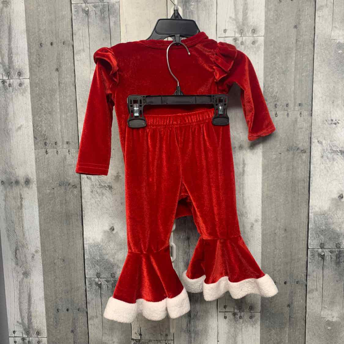 Size 3-6 Months Red/White B Brand Shirt/Leggings