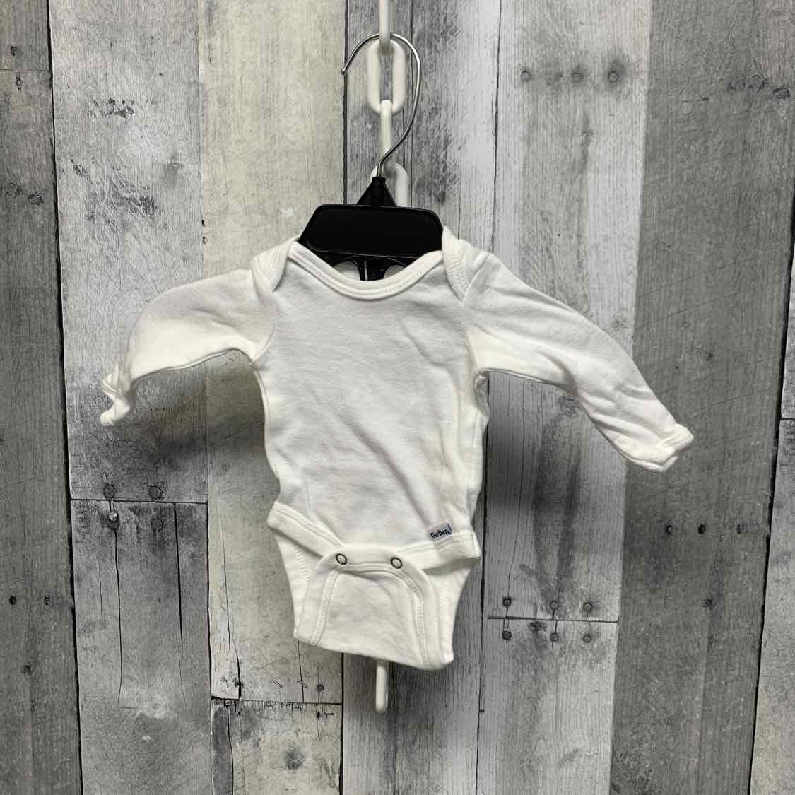 Size Preemie White Gerber Bodysuit