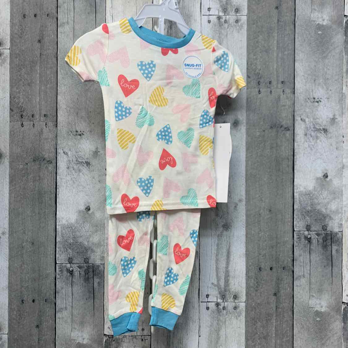 Size 18 Months White/Blue Bon Bebe 2pc PJs - OodlesCB