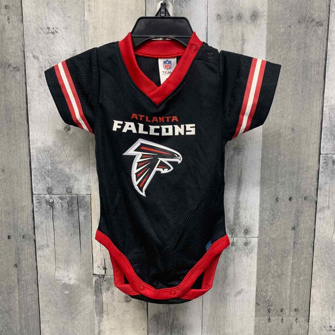 Size 3-6 Months Black/Red Team Apparel Bodysuit