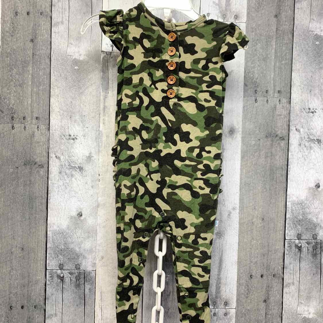 Size 6-9 Months Green Camo Posh Peanut Romper