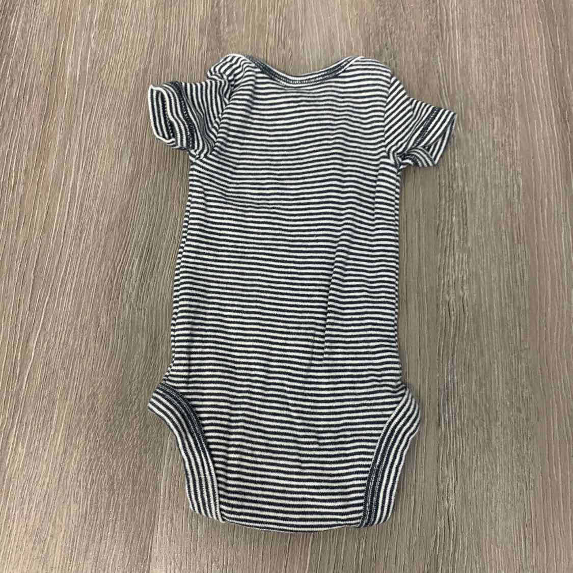 Size Preemie Gray Striped Carter's Bodysuit