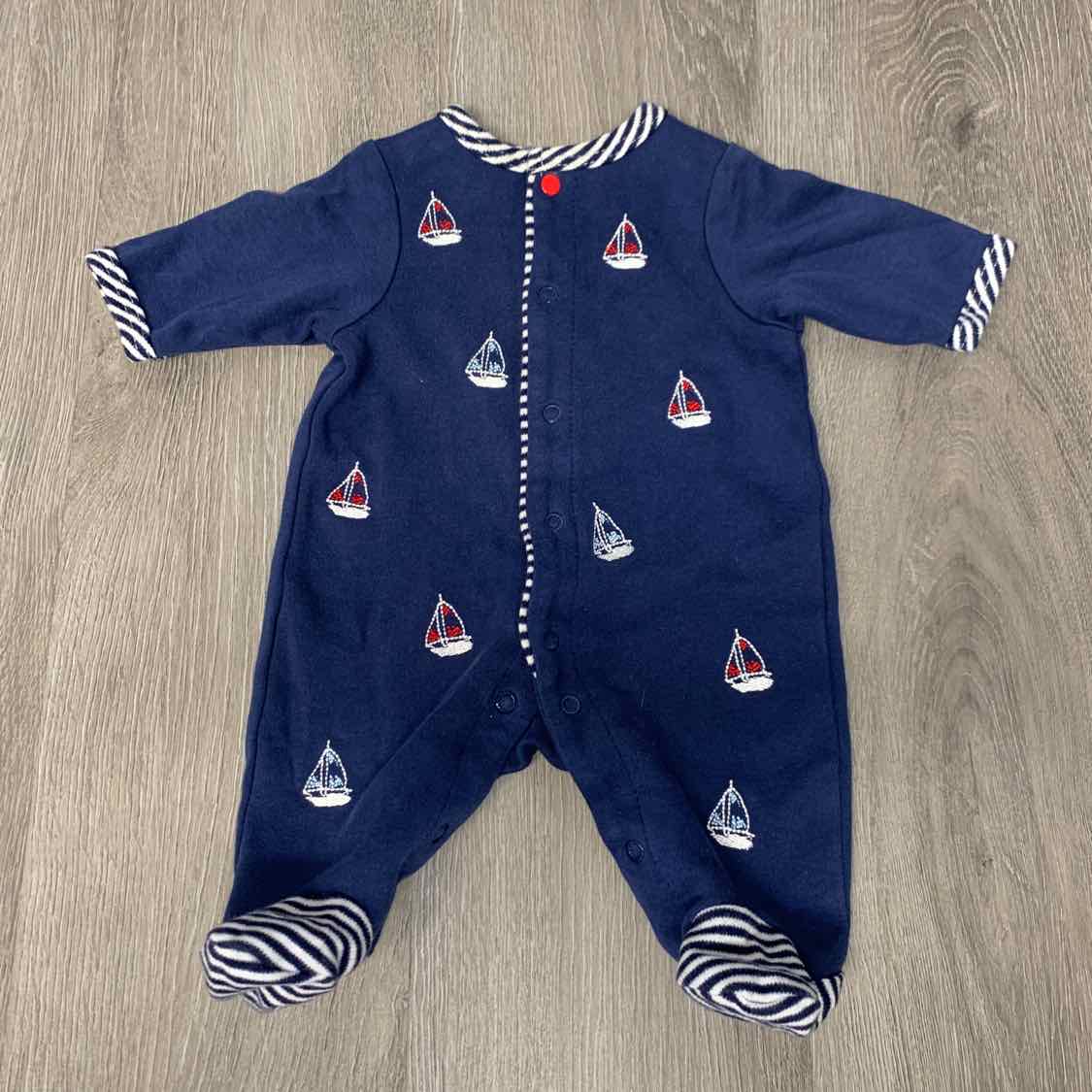 Size Preemie Blue Little Me Footy PJs