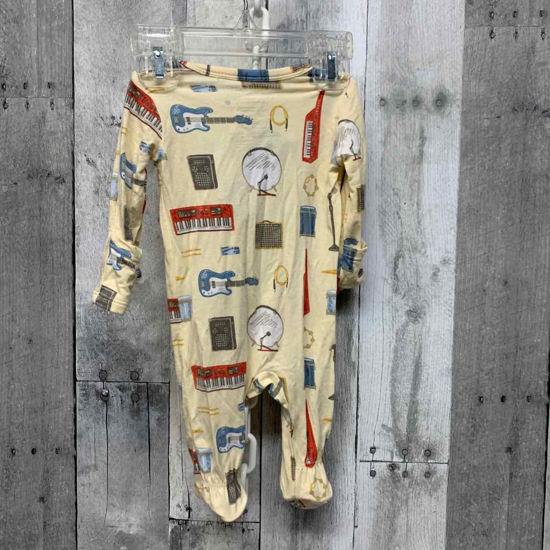 Size Newborn Tan Print Bamboo Footy PJs